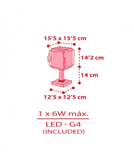 Candeeiro infantil de mesa Luz de presença LED Hello Kitty