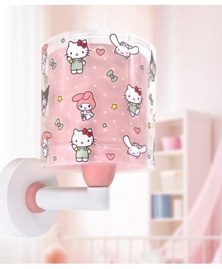 Aplique de pared infantil Hello Kitty & Friends, Kuromi, My Melody y Cinnamoroll