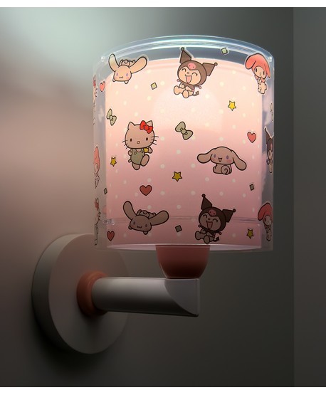 Aplique de pared infantil Hello Kitty & Friends, Kuromi, My Melody y Cinnamoroll