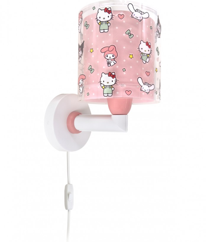 Aplique de pared infantil Hello Kitty & Friends, Kuromi, My Melody y Cinnamoroll
