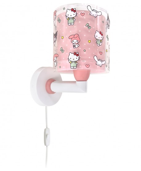 Aplique de pared infantil Hello Kitty & Friends, Kuromi, My Melody y Cinnamoroll
