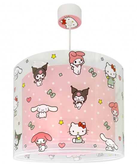 Lámpara de techo infantil Hello Kitty & Friends, Kuromi, My Melody y Cinnamoroll