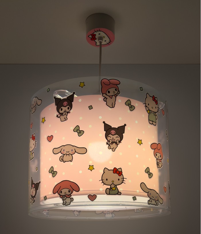 Children hanging lamp Hello Kitty & Friends, Kuromi, My Melody and Cinnamoroll