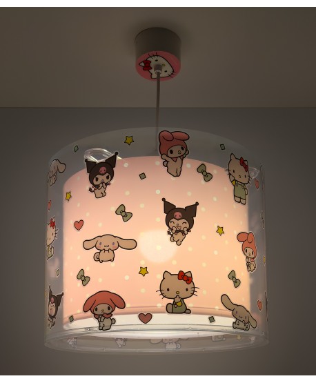 Children hanging lamp Hello Kitty & Friends, Kuromi, My Melody and Cinnamoroll