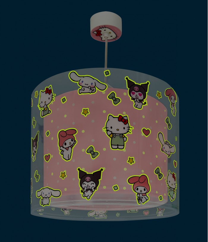 Children hanging lamp Hello Kitty & Friends, Kuromi, My Melody and Cinnamoroll