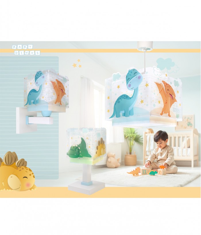 Aplique de pared infantil Baby Dinos Dinosaurios