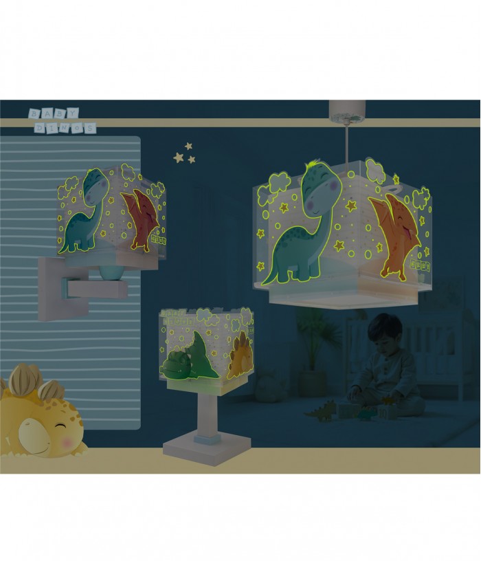 Children table lamp LED nightlight Baby Dinos