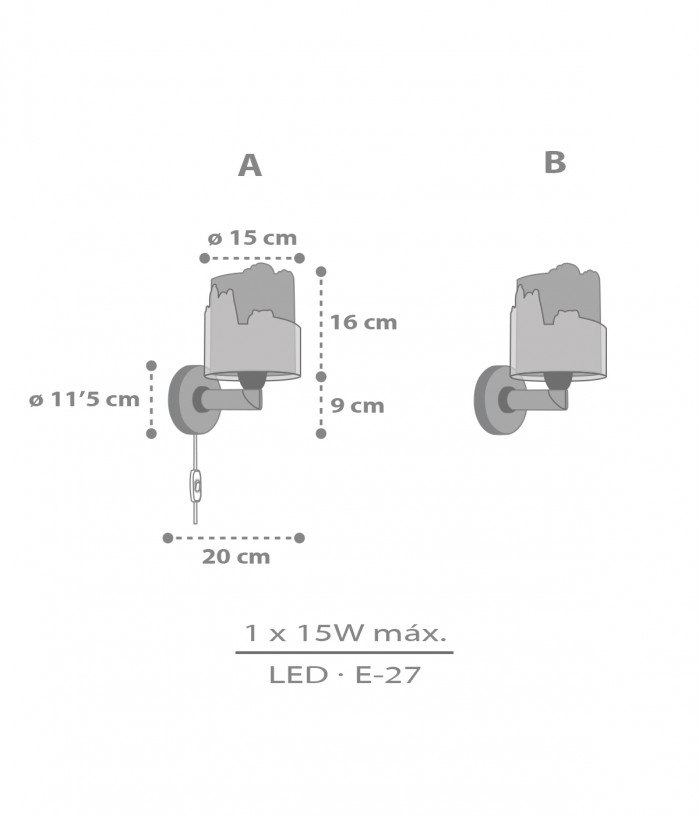 Wall lamp for Kids Snoopy