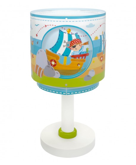 Candeeiro De Mesa Luz de presença LED Infantil Pirate Island Da Ilha Pirata