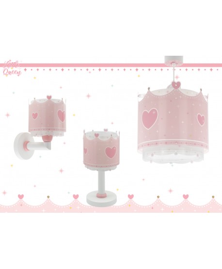 Candeeiro infantil de mesa Luz de presença LED Little Queen Pequena Rainha Corona