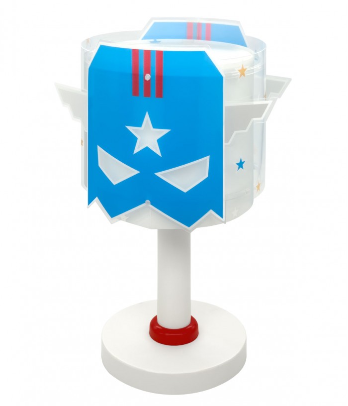 Lampe De Chevet Veilleuse LED Pour Enfant Blue Hero Super-héros