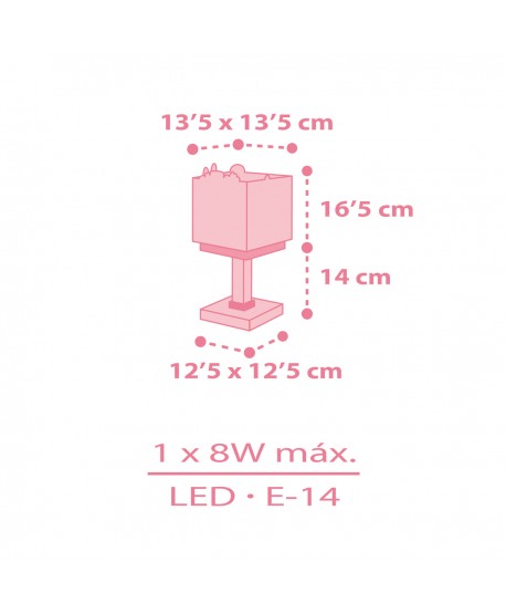 Lampada da comodino Luce notturna LED per bambini Baby Jungle animali jungla rosa