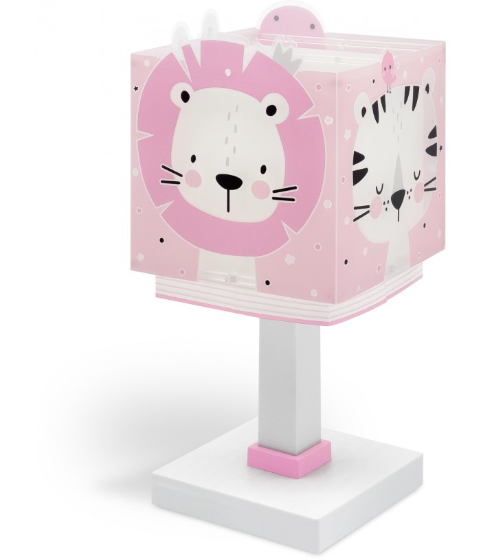 Children table lamp LED nightlight Baby Jungle pink