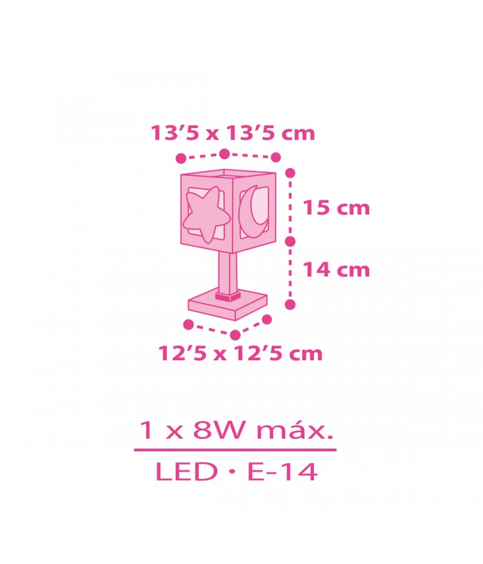 Table lamp LED nightlight for children Moonlight pink