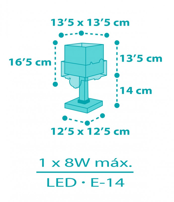 Lámpara de mesa LED quitamiedos infantil Happy Jungle Camaleón animales