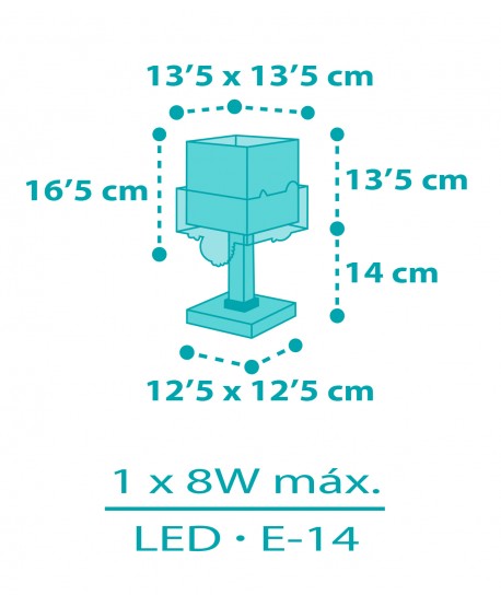 Lampada da tavolo Luce notturna LED per bambini Happy Jungle camaleonte animali