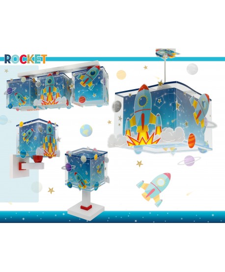 Lampe de chevet Veilleuse LED pour enfant Rocket Fusée