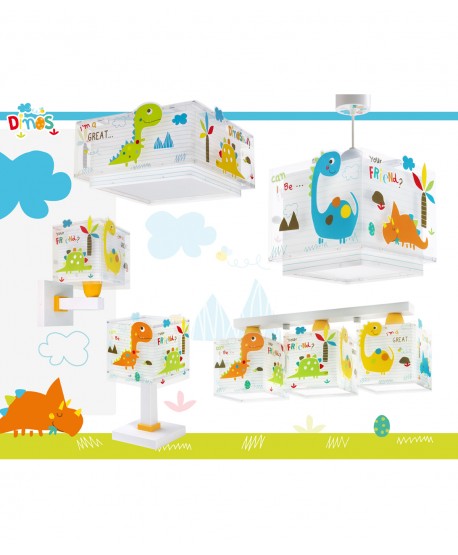 Lampada da comodino Luce notturna LED per bambini Dinos Dinosauri