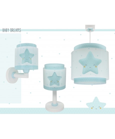 Candeeiro de mesa Luz de presença LED infantil Baby Dreams Estrela azul
