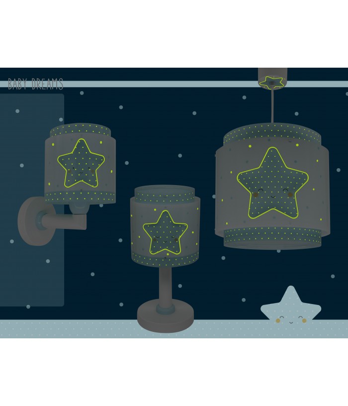 Lampada da tavolo Luce notturna LED per bambini Baby Dreams Stella blu