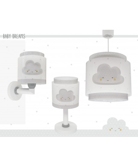 Candeeiro de mesa Luz de presença LED infantil Baby Dreams Nuvem gris