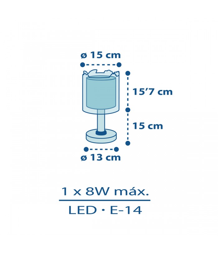 Lampe de chevet Veilleuse LED pour enfants My Little Jungle animaux de la jungle