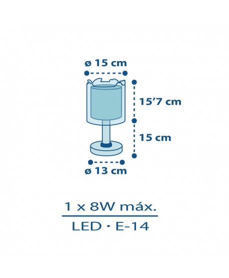 Lámpara de mesa LED quitamiedos infantil My Little Jungle Animales Jungla