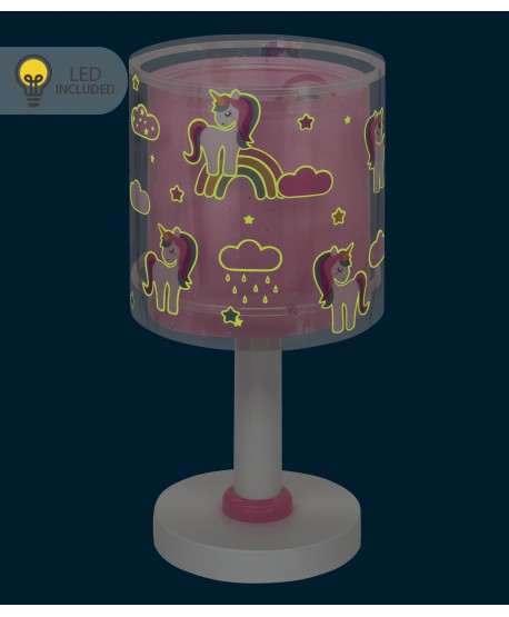 Lampada da tavolo Luce notturna LED per bambini Unicorns Unicorni