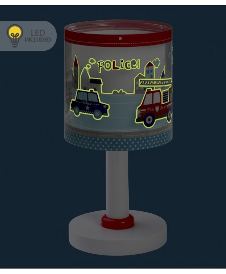 Lampe de chevet Veilleuse LED pour enfants Police et Pompiers