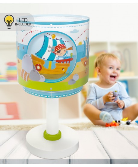 Children Table Lamp LED nightlight Pirate Island