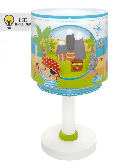 Lampe De Chevet Veilleuse LED Pour Enfant Pirate Island Île Des Pirates