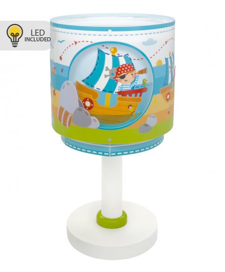 Lampe De Chevet Veilleuse LED Pour Enfant Pirate Island Île Des Pirates