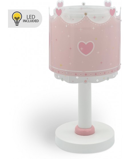 Candeeiro infantil de mesa Luz de presença LED Little Queen Pequena Rainha Corona