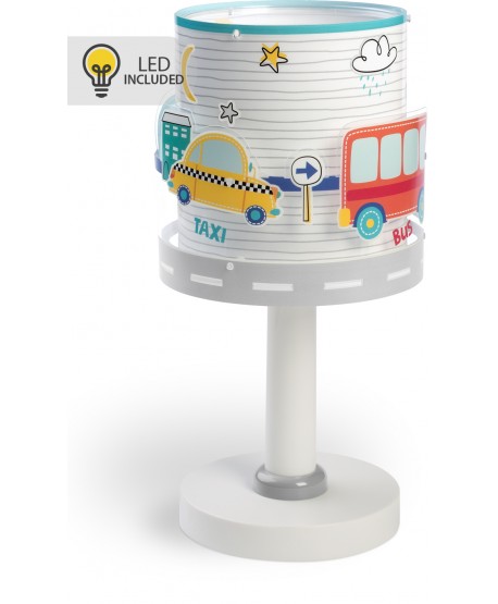 Lámpara de mesita LED quitamiedos infantil Baby Travel aviones y coches