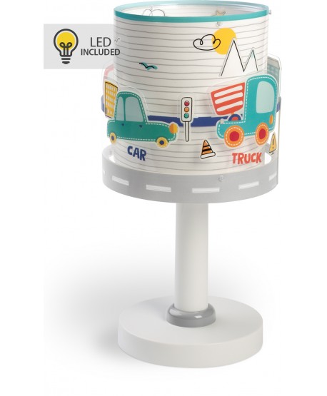 Candeeiro infantil de mesa Luz de presença LED Baby Travel aviões e carros