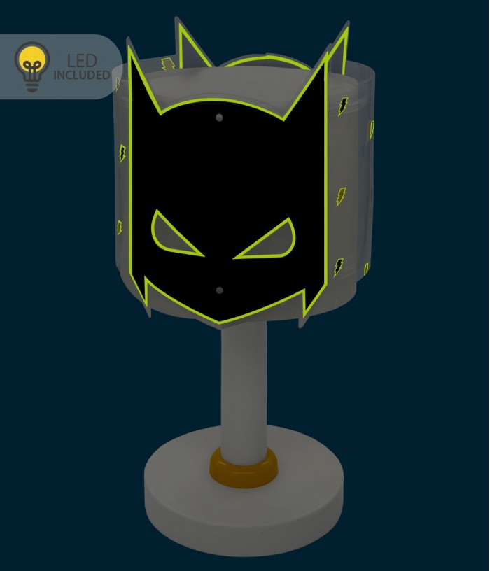 Lampada comodino Luce notturna LED per bambini Dark Hero Supereroe