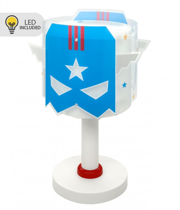 Children Table Lamp LED nightlight Blue Hero