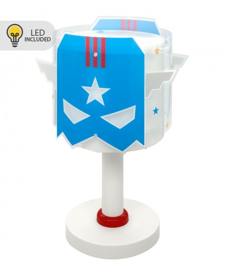 Lampe De Chevet Veilleuse LED Pour Enfant Blue Hero Super-héros