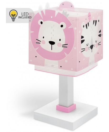 Children table lamp LED nightlight Baby Jungle pink