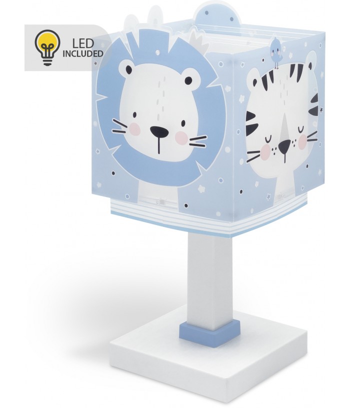 Children table lamp LED nightlight Baby Jungle blue