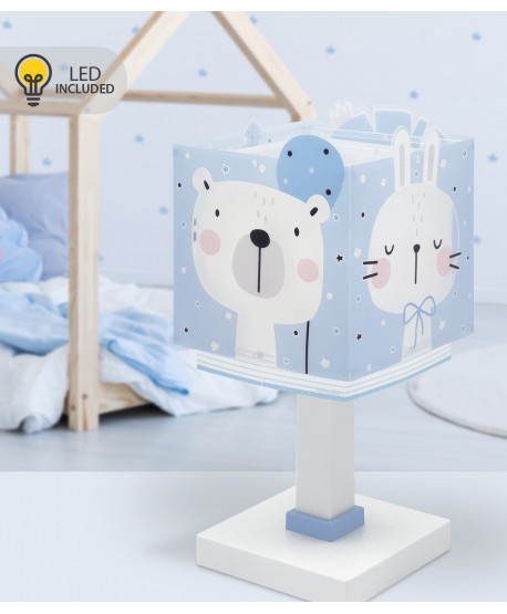 Children table lamp LED nightlight Baby Jungle blue