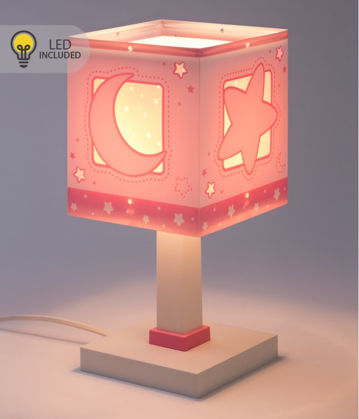 Table lamp LED nightlight for children Moonlight pink