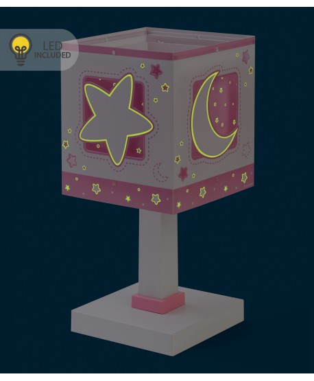 Table lamp LED nightlight for children Moonlight pink