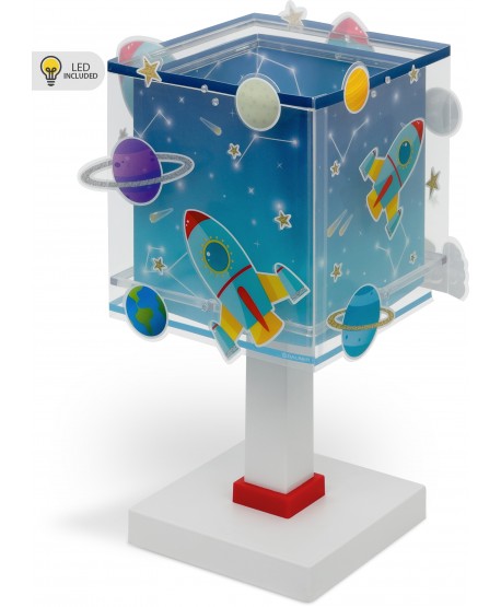Candeeiro de mesa Luz de presença LED infantil Rocket Foguete
