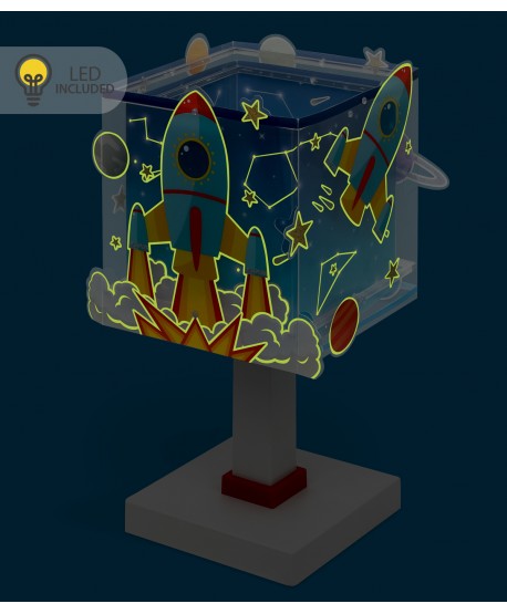Lampada da tavolo Luce notturna LED per bambini Rocket Razzo