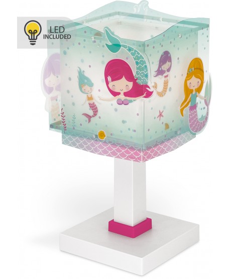 Lampada da tavolo Luce notturna LED per bambini Mermaids Sirene