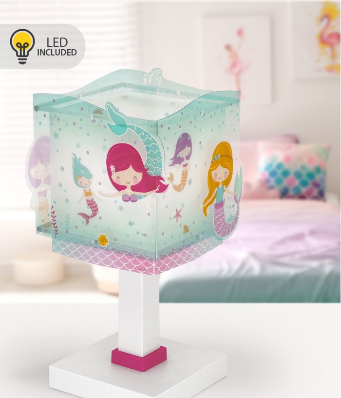 Lampe de chevet Veilleuse LED pour enfant Mermaids Sirènes