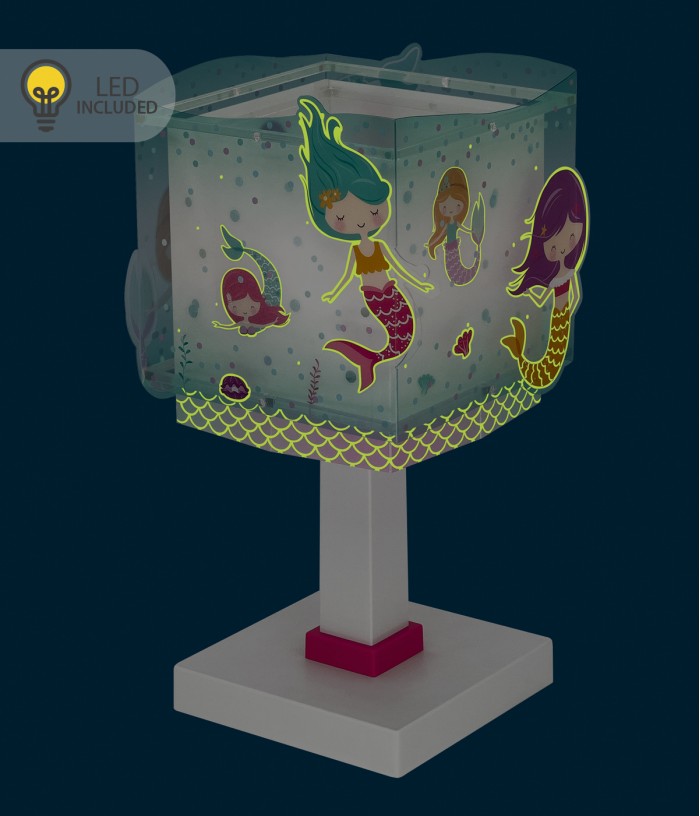 Lampada da tavolo Luce notturna LED per bambini Mermaids Sirene