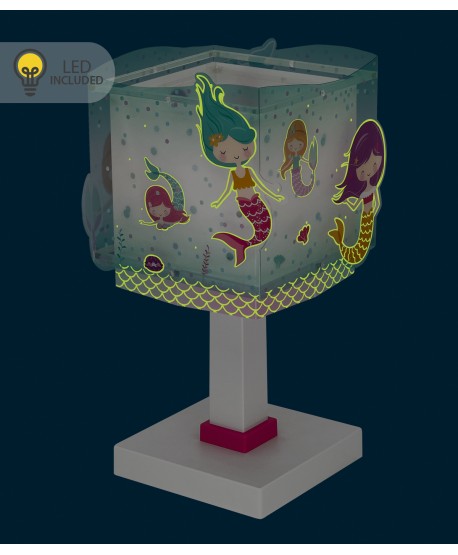 Lámpara de mesa LED quitamiedos infantil Mermaids Sirenas
