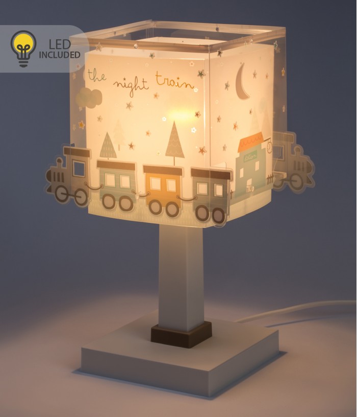 Candeeiro infantil de mesa Luz de presença LED The Night Train Trem